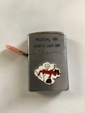 Vintage Wellington Military Lighter 1955 Medical Co 508 ABN INF picture