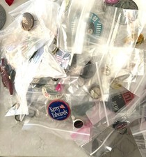 150 yr.old Collection of Rare vintage campaign and Hippie pins.   picture
