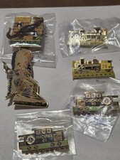 Vintage Lions Club Pins Lot 6 - Utah 28 Train Set Tokyo 78 Montreal 79... picture