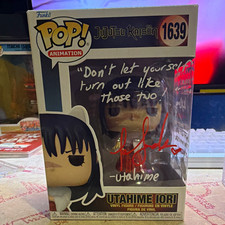 Funko Pop  Utahime Iori JJK #1639 Triple Auto, custom engraved hard stack picture