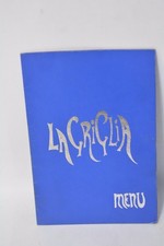 Vintage LA CRICLIA Restaurant Menu Doral Florida picture