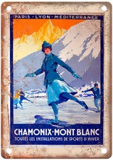Vintage Chamonix Vintage Travel Poster Retro Look Sign T1053 picture