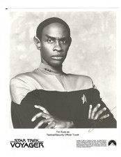 STAR TREK Autograph TIM RUSS Signed 8X10 VOYAGER 1994 Press Photo w/ COA  TUVOK picture
