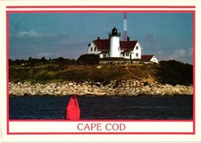 Vintage Nobska Lighthouse Falmouth Massachusetts Postcard picture