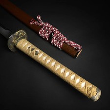 Musashi Horse & Flower Forged Battle Ready Full Tang Samurai Katana Sword picture