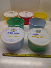 7 Rare Vint. 60's-70's Benton Harbor,MICH Producers Creamery Color Plastic Bowls picture