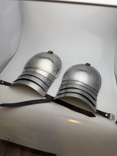 Medieval Steel Pauldrons Shoulder Armor Pair Knight LARP Cosplay Renaissance picture