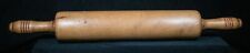 Vintage Unbranded Rolling Pin 17” With Red Handles Worn Paint picture