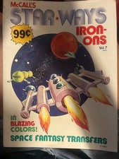 Vintage 1978 McCall's Star Ways Iron-Ons Vol 7 Color Space Fantasy Transfers picture