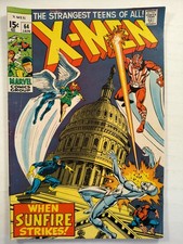 X-Men #64 FN/6.0, Marvel Comics 1970, 1st App. Sunfire, Stan Lee, Roy  Thomas picture