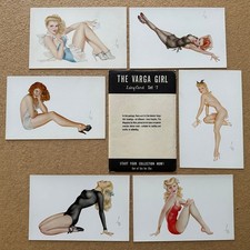 SCARCE The VARGA GIRL Esky-Card Set #7 - 6 Sexy PIN-UP 4.5