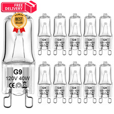 Lacnooe G9 Halogen Bulb 40 Watt 120 Volt 10 Count (Pack of 1), Warm White picture