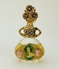 VTG ADRIAN Designs 24k GP 1/8oz Mini Oil Perfume Jeweled Bottle~NWOB picture