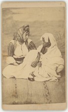 CDV Joseph Pedra c.1865 - Portrait Woman and Child Tlemcen Algeria picture