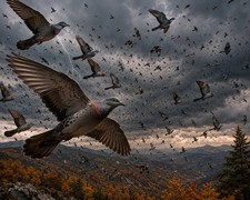 PT170 Extinct Bird Passenger Pigeons 8by10 Wildlife Photograph picture