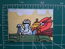1978 SESAME STREET AMERICANA STICKER CARD COOKIE MONSTER Henson #268 picture