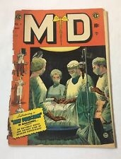1955 EC Comics MD #1 ~ cover is split and taped back on picture