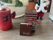 Towle Silversmiths 1979 Vintage Gnome Silver Plated Christmas Ornaments set 12 picture