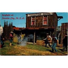 Gunfight Frontier City USA Gunfighters In Gunfight Corral Vintage Postcard SPY1 picture