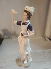 Vintage 90s Nurse Figurine Standing On Heart Platform In Original Box 6