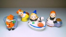 Vintage 30s-40s Japan Pincushions Deco Clown Whimsical People 4pc Lot picture