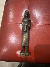 Beautiful Antique Bronze African Statue 7 inches Tall picture