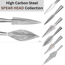 Hand Forged Viking Spangenhelm Evil Throwing Spear Head High Carbon Steel picture