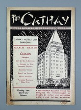 1935 The CATHAY HOTEL Shanghai China Magazine for Guests with Articles Ads & Map picture