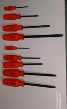  RARE NOS CRAFTSMAN PROFESSIONAL ORANGE 9 pc SCREWDRIVER SET  UNUSED -  USA picture