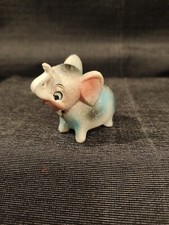 Vtg Starset Blue Pink Elephant Kitsch Kitschy Ceramic Japan picture