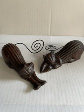 Two adorable very vintage carved picture