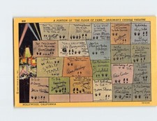 Postcard Portion of Floor of Fame Grauman's Chinese Theatre Hollywood California picture
