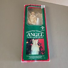 Vintage 1991 Ye Merrie Minstrel Fluttering Christmas Angel Tested Tree Topper picture