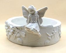 PartyLite Fairyland Reflections 3 Wick Candle Holder Porcelain Bisque (z242) picture