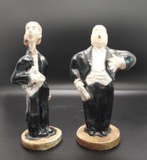 2 Zellie Original Vintage Chalkware Opera Singer Figures 1943 & 1944 picture