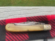 antique victoria switzerland pocket knife 4 tool bone Victorinox  Swiss army picture