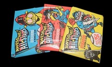 1988 Leaf Awesome All-Stars Baseball Stickers & Bubble Gum Lot Of 3 Sealed Packs picture