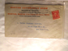 Rare Antique 1908 Boston Automobile Show (empty) Envelope to: JW Thompson Co. picture