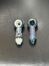 2x Custom Hand Pipe Spoon Heavy & Thick for Smoking Tobacco picture