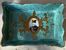Vintage Persian fine porcelain ceramic rectangular Collectible dish. picture