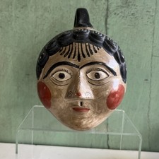 TOLANA FOLK ART HEAD BANK small coin bank Mexico Pottery picture