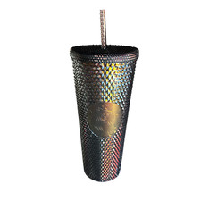 Starbucks Studded Tumbler Fall Black Unicorn Silver Cold Cup 24oz Venti picture