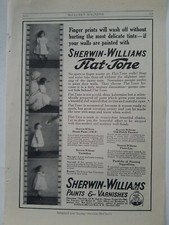 1915 Sherwin-Williams flat tone paint and varnish fingerprints wash off ad we'll picture