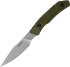 Kershaw Deschutes Caper Fixed Blade Knife Green D2 Steel w/ Belt Sheath picture