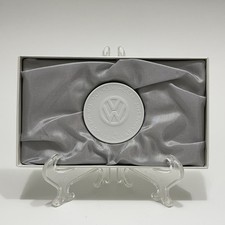Vintage c.1985 Meissen White Porcelain Volkswagen VW Beetle Medal | Mint Boxed picture