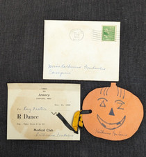 VTG '38 OLE MISS MEDICAL CLUB RX DANCE INVITATION HALLOWEEN DANCE CARD DELTA ZET picture