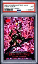2024 GREEN GOBLIN PSA 9 UD MARVEL RENDITIONS GHOST SPIDER-MAN PINK #'d /199 picture