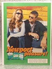Vintage Newport Pleasure Cigarettes Tobacco 2003 Print Advertising Full Page Ad picture
