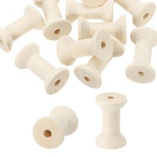 Patikil Wooden Empty Thread Spools, 50 X 35 Mm, 40 Pieces, Unfinished, Wooden S_ picture