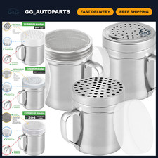 Set of 3 Stainless Steel Dredges - 10oz Fine, Medium & Large Hole Shakers picture